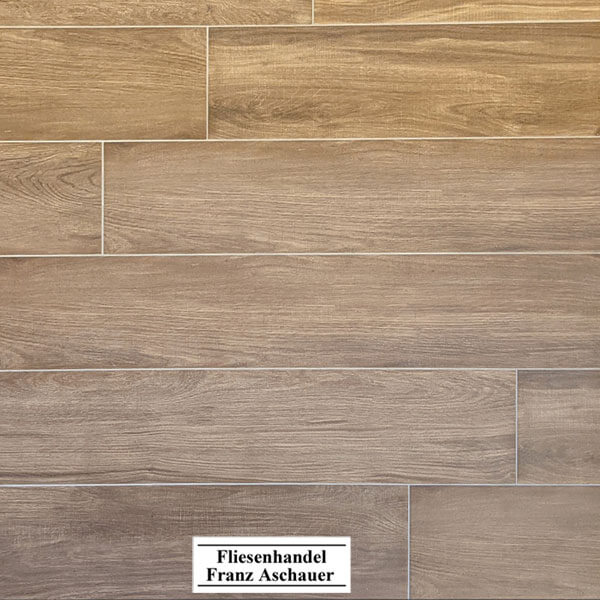 Wand-, Bodenfliese 20x120cm Holzoptik Farbe Noce, Serie Essenzia, Material Feinsteinzeug
