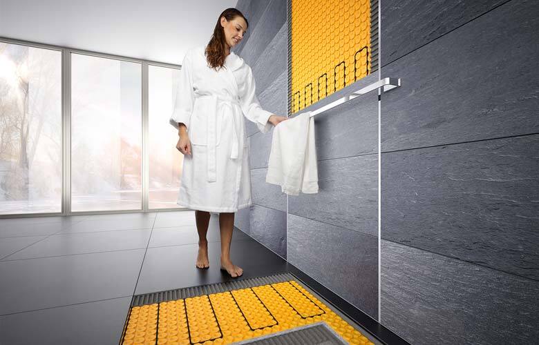 DITRA-HEAT-E Wand- und Fußbodenheizung für Badkomfort Chiemgau