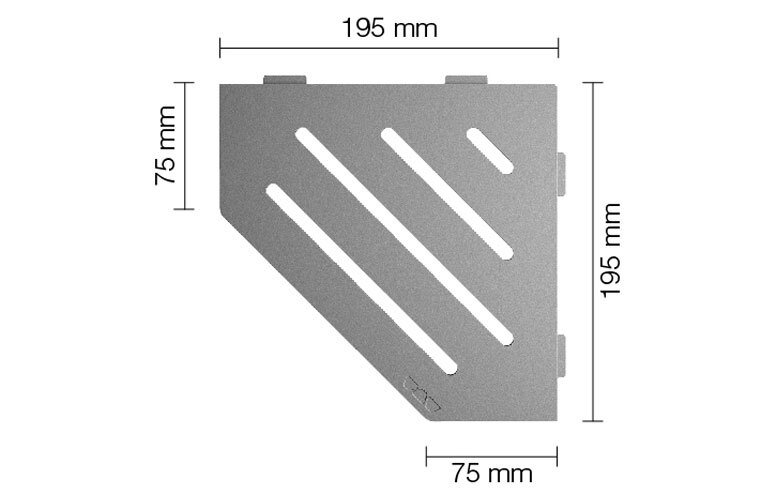 Produktbild Schlüter-SHELF 5-Eck Design WAVE Alu farbig strukturbeschichtet